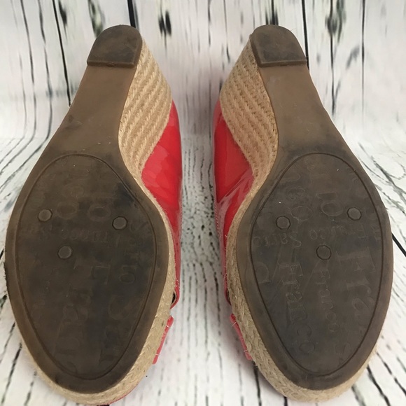 Franco Sarto Coral Wedge patent leather open toe - Picture 8 of 8